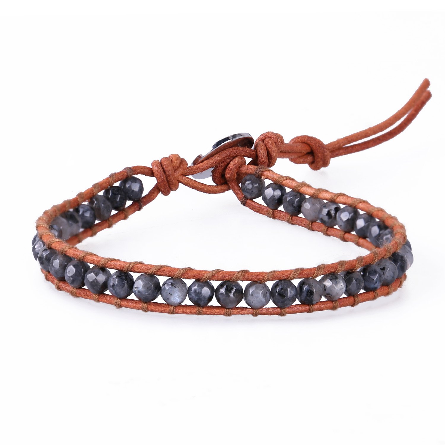 KELITCHKELITCH Agate Pyrite Beaded Friendship Bracelets Wrap Bracelet Woven Braided Bracelets New