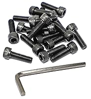 Vista 5 de iexcell Juego de 50 tornillos M4 x 20/25/30/35/40 de acero de aleación de grado 12.9, acabado de óxido negro