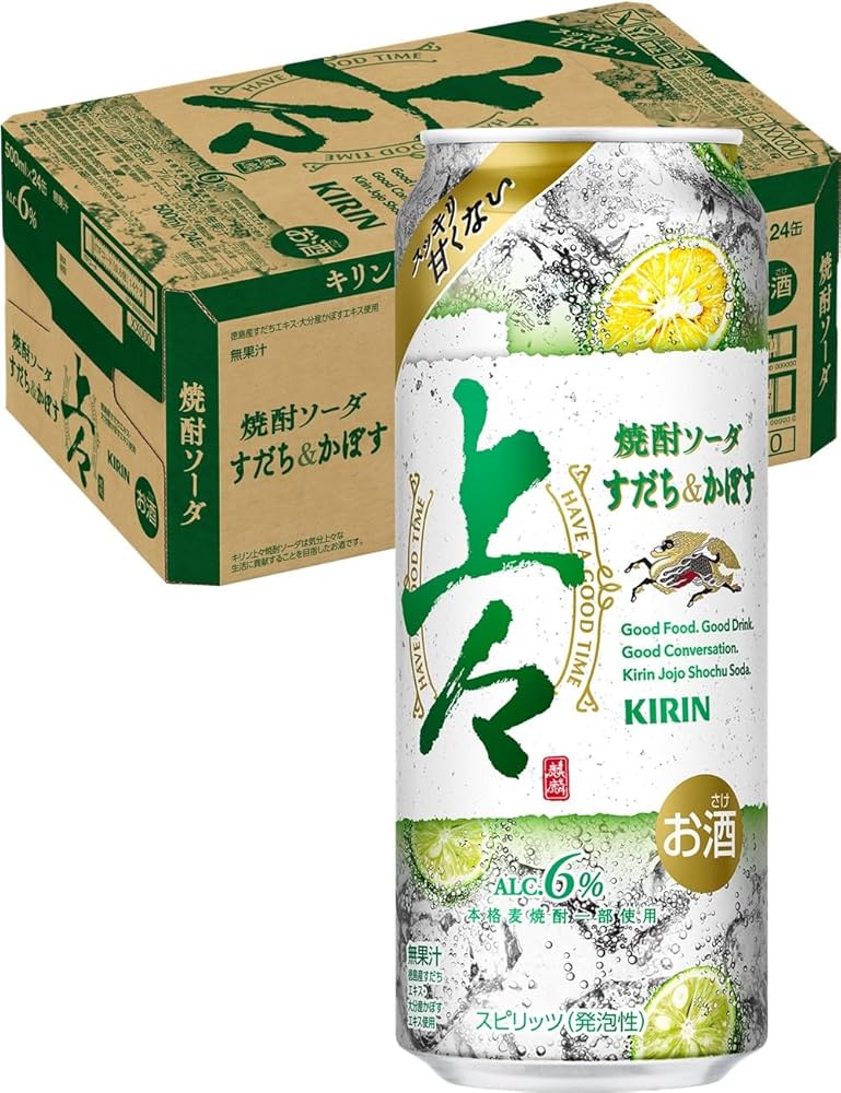 Amazon.co.jp: 上々 キリン チューハイ500ml×24本 焼酎ソーダ すだち