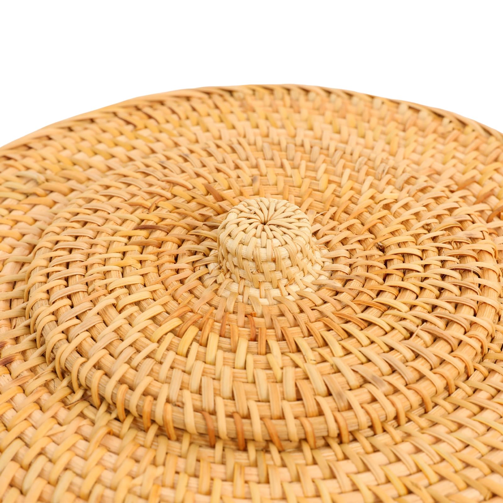 Tortilla Wärmer, Tortilla-Korb, Gewebtes Aufbewahrungsbox mit Deckel, Rattan-Tortilla-Halter für Pfannkuchen, Taco-Brot, Schreibtisch-Organizer (26 x 9 cm)