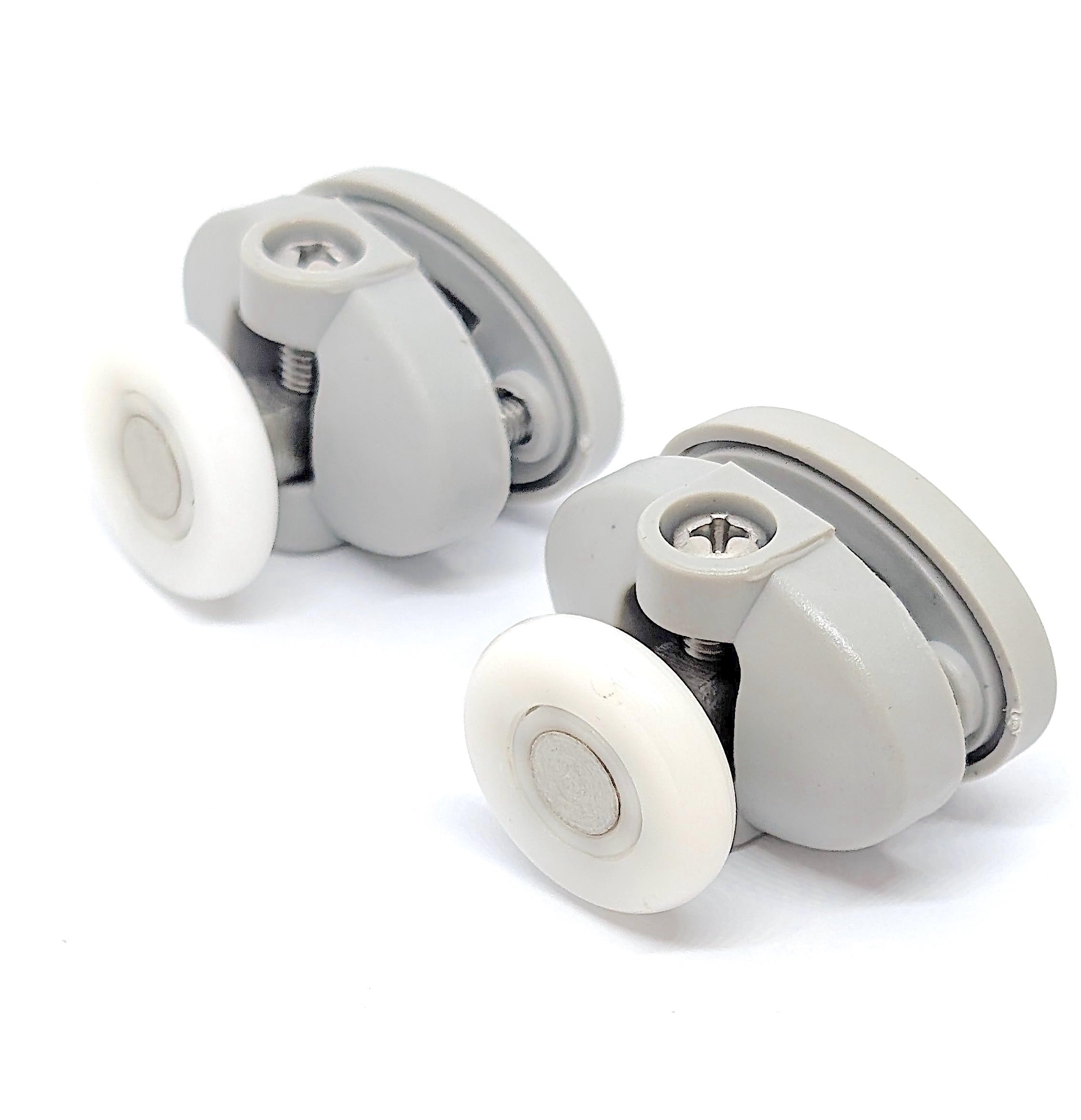 Set Of 4 Oval Single Wheel Shower Door Rollers – 25mm Diameter, Zinc Alloy Chrome Plated, For 4–8mm Glass Doors