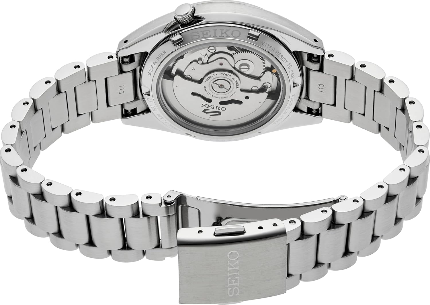 Seiko 5 Sport Erkek Otomatik Mekanik Saat, Paslanmaz Çelik Kasa, Fosforlu Akrep ve Yelkovan - Şık Saat, Yeşil