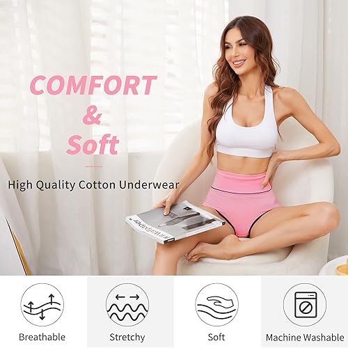 Miniatura 2 de Migbean high Waisted Underwear for Women - Womens Underwear,Panties for Women,Plus Size Underwear for Women,Women's Panties