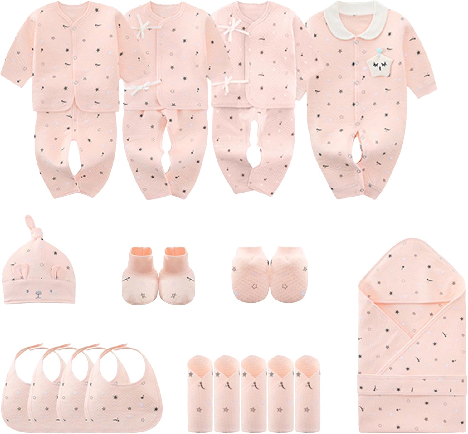 Unisex Baby Layette Gift Set Clothes Set 23 Piece for Baby Boys Baby Girls Newborn Infant Essentials Must Haves
