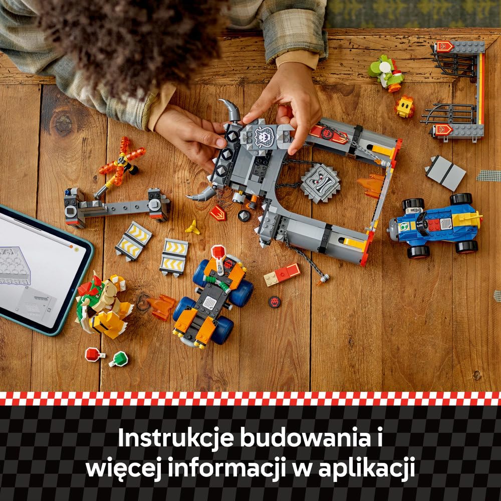 LEGO Super Mario Mario Kart— Bowser i jego zamek 72039 | Zamek Bowsera, zestaw klocków dla dzieci, prezent dla fana Mario, interaktywna zabawka dla 9-latka, 1068 elementów
