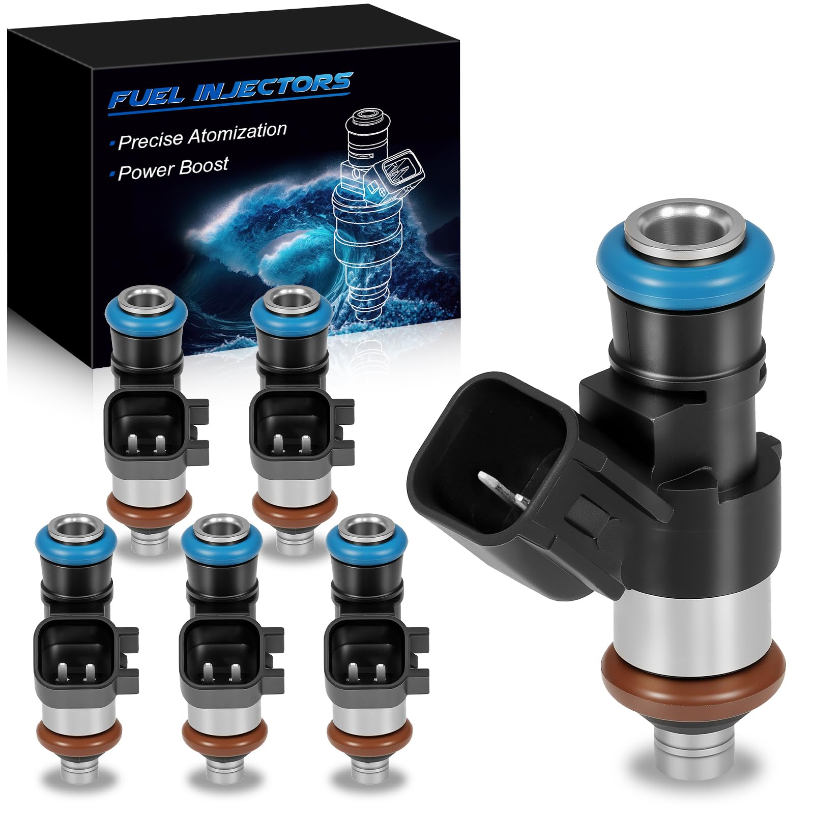 0280158091 Upgraded Fuel Injectors For:-Ford Edge Fusion Flex Taurus X Taurus For:-Lincoln MKX MKZ MKT MKS For:-Mazda CX-9 For:-Mercury Sable 3.5L 3.7L 07-15 (6PCS)