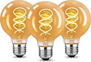Light Bulb E27 LED Warm White Vintage Edison LED Bulb Retro E27 2200K 4W Energy Saving Lamp Filament Lamp Decorative for Nostalgia Industrial Café Bar Lighting Pack of 3 (G80)