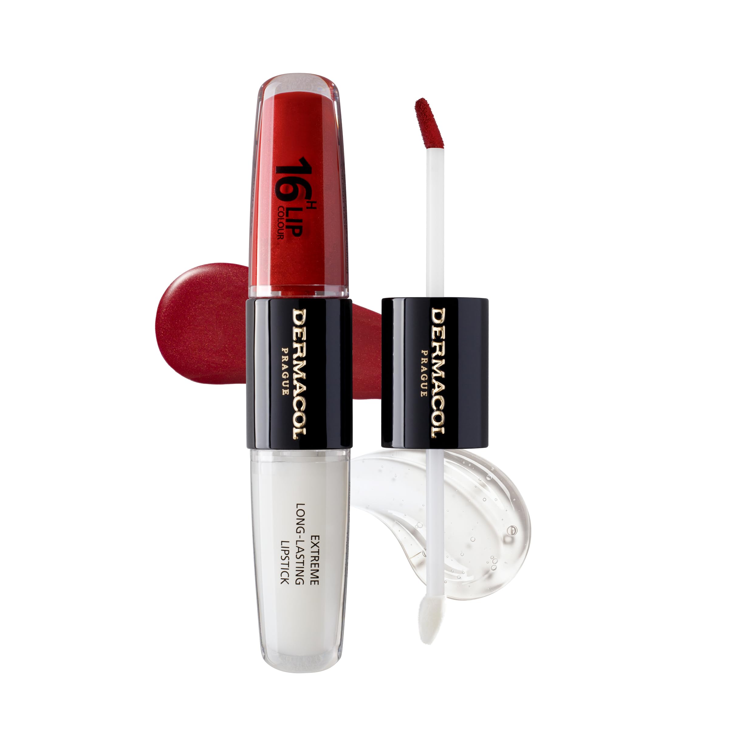 Dermacol 16-Hour Lip Color, Two-Phase Kissproof Lip Stain & Gloss, No.20