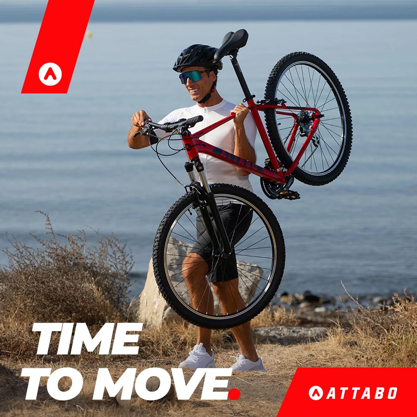 ATTABO Bicicleta para Hombre Alpe 1.0 con Marco de Aluminio de 17 – 21 Pulgadas, Manillar ergonómico, Freno en V, Azul, Bicicleta de montaña con Ruedas de 29 Pulgadas con Accesorios, sillín Ajustable