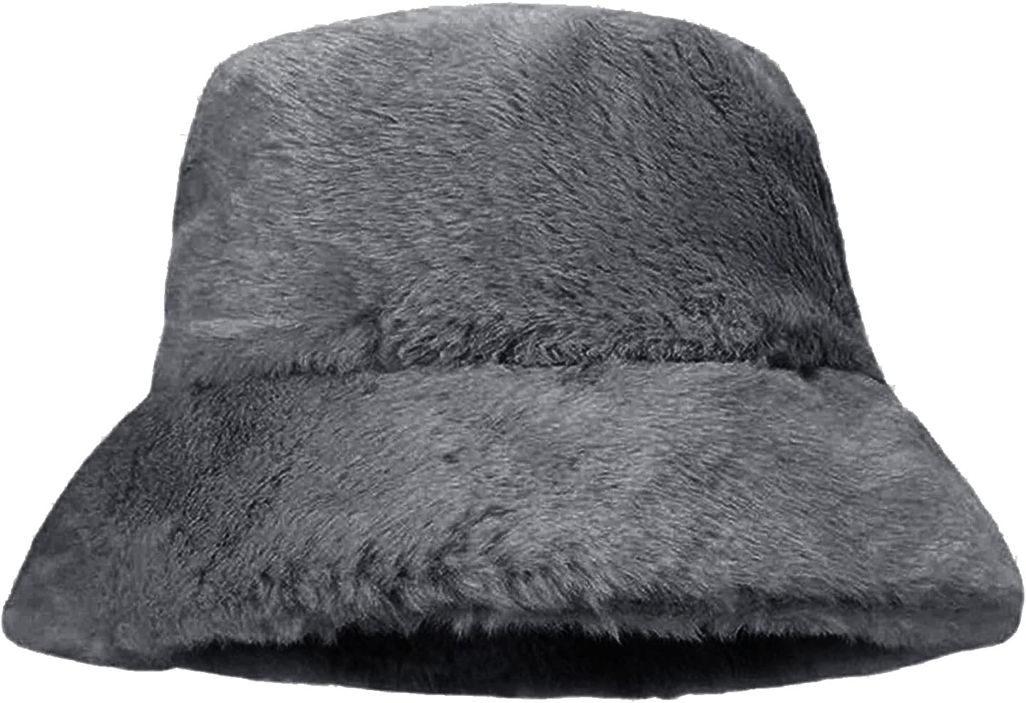 Women Plush Fluffy Bucket Hat Warm Lining Winter Faux Fur Cozy Wide Brim Winter - Image 3