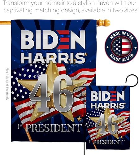 Miniatura 4 de Biden Harris Flag Juego de 46 banderas de jardín, soporte de pared patriótico, voto, presidente demócrata, republicano, Tea Party, Estados Unidos,