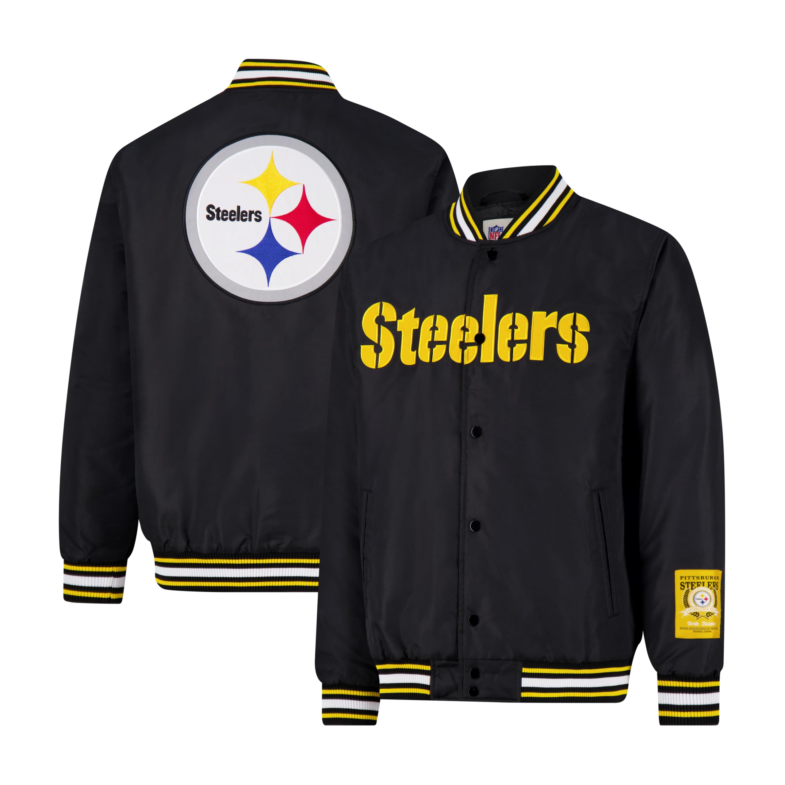 Ultra Game Men's NFL Official Smashing Records Satin Jacket, Team Color, S