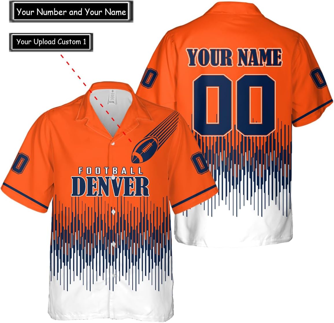 Discover Personalized Denver Football Team Broncos Hawaiian Shirts for Men, Gift for Fan
