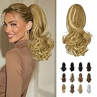 Vista 9 de SOFEIYAN Extensión de Cola de Caballo de 11 Pulgadas con Clip de Pinza, Extensiones de Cabello de Cola de Caballo Larga Rizada Ondulada, Cola