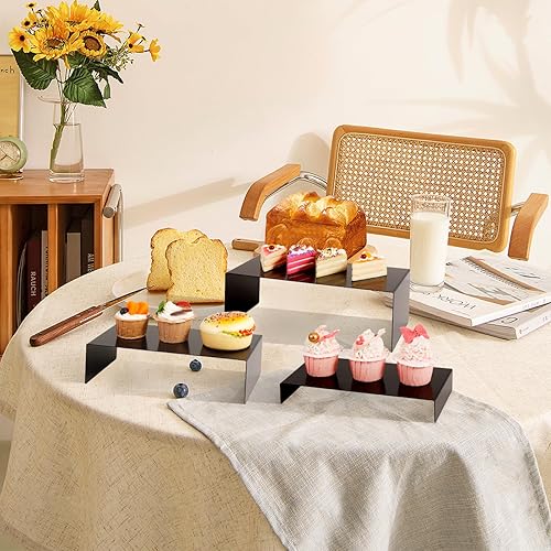 Miniatura 4 de Juego de 6 soportes para tartas, soportes de metal dorado para tartas para fiestas, juego de mesa de postres, soporte de pedestal redondo de 3