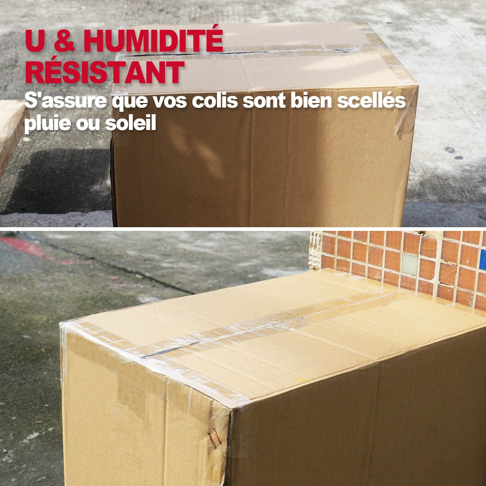 BOMEI PACK 6 rouleaux ruban adhésif transparent 48 mm x 66 m avec dévidoir