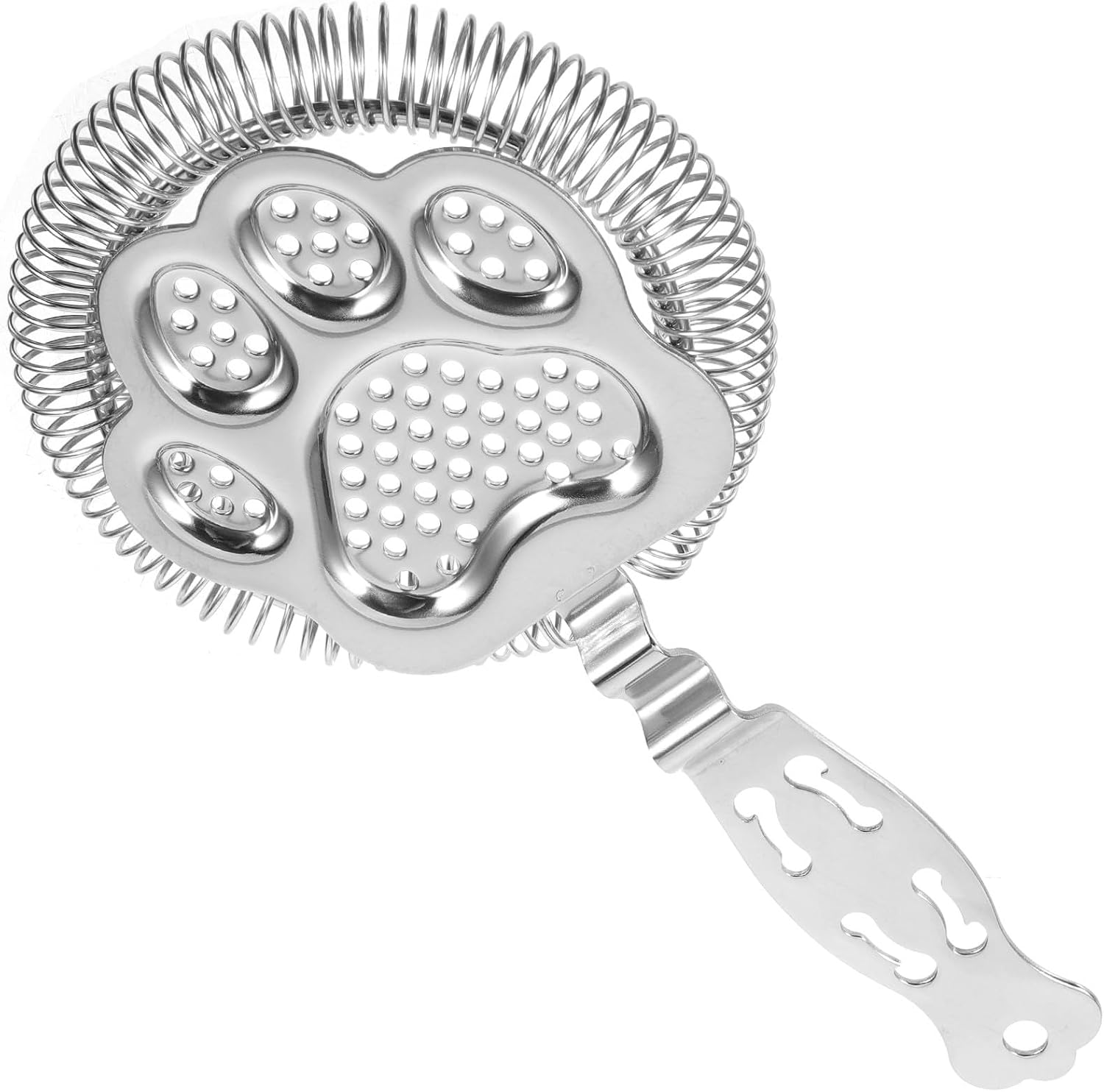 Bar Strainer Cocktail Mesh Fine Stainless Steel Strainer with Handle Small Ice Filter for Bartenders and Home Bar Use Silver 1pcs