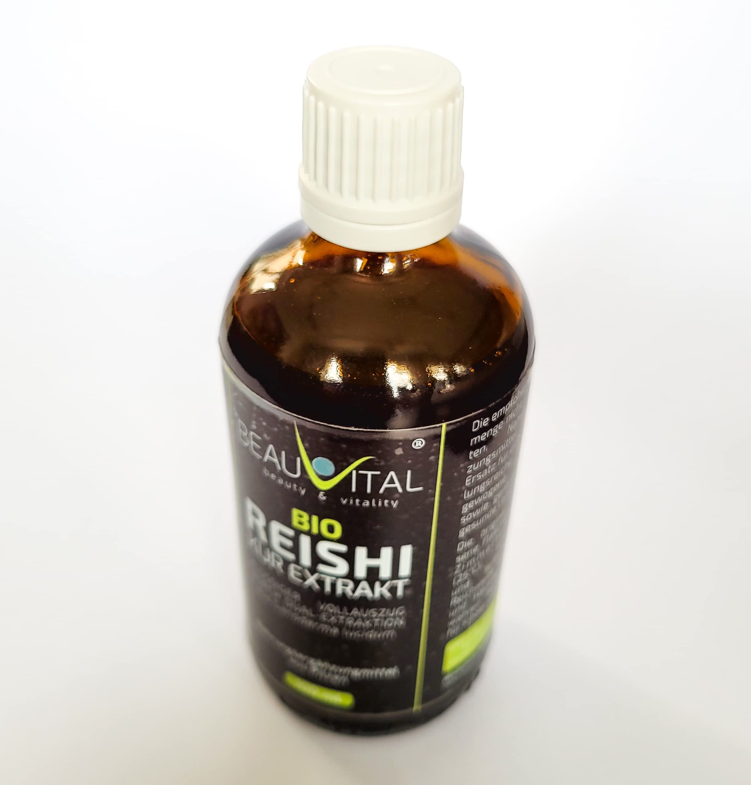 Bio Reishi Extrakt flüssig | Vollauszug Ganoderma aus Reishi Pulver durch Dualextraktion in Glyzerin, 100ml
