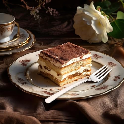 Miniatura 3 de Speculo - Tenedores de postre de 7 pulgadas, juego de 2 tenedores pequeños aptos para lavavajillas, acabado pulido, borde redondo, tenedores