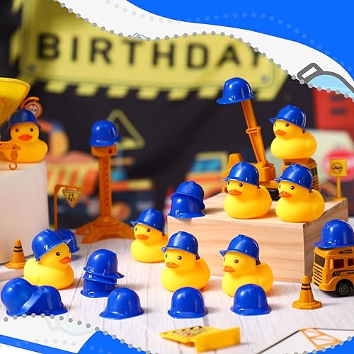 Miniatura 4 de Sratte 25 piezas de sombrero de construcción en miniatura, mini juguetes de construcción, sombreros de plástico para decoración de botellas en