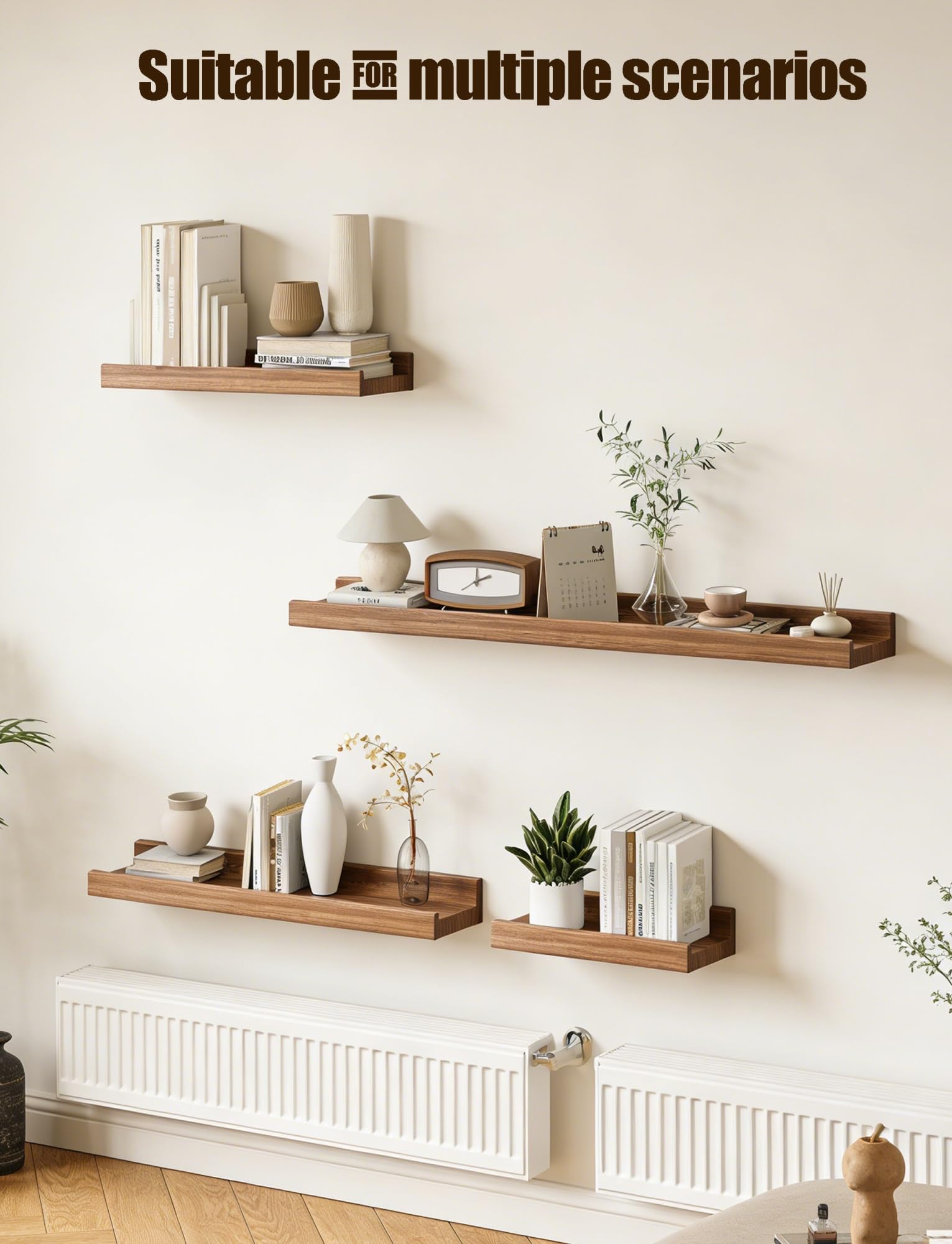 Elegante copritermosifone in legno giallo – 30 x 15 cm (11,8 x 5,9 pollici) per soggiorno, camera da letto e corridoio, soluzione funzionale per la casa e per riporre oggetti