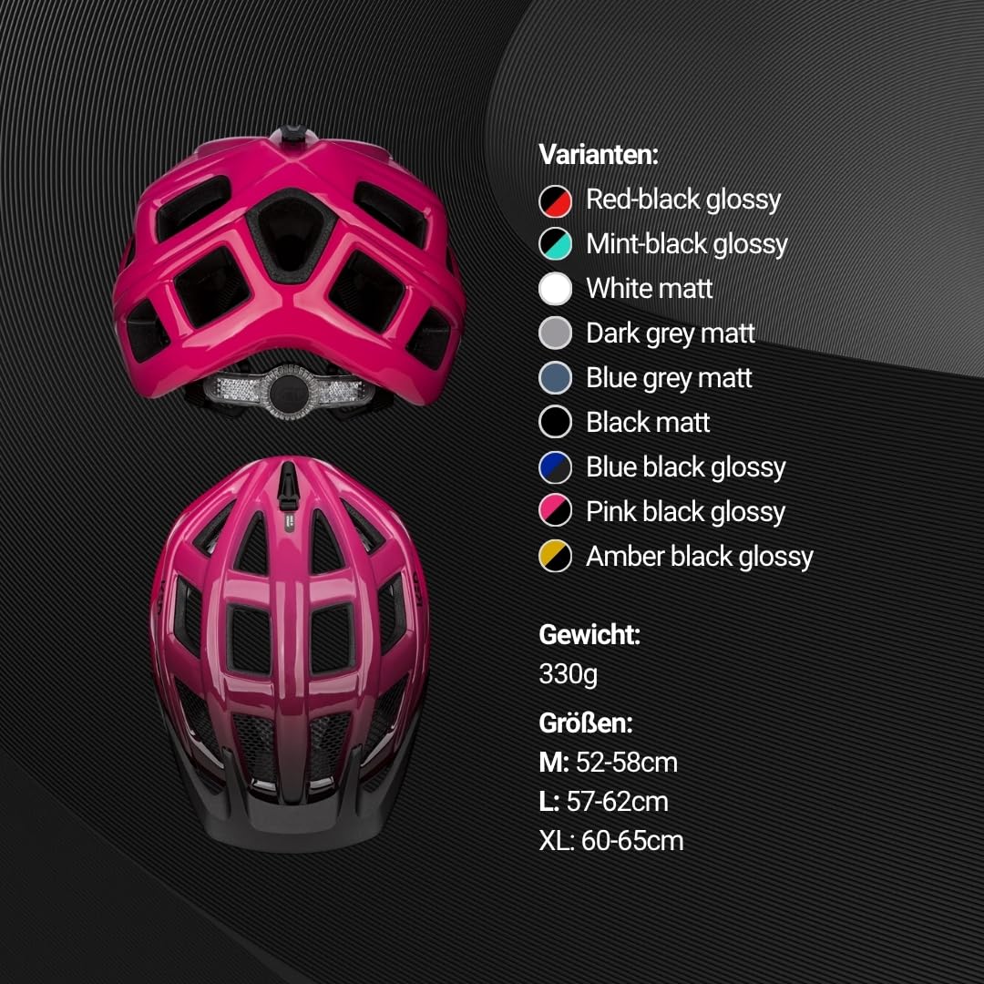 KED CROM Kask rowerowy z systemem QUICKSTOPP, systemem QUICKSAFE i klamrą magnetyczną FIDLOCK, lekki kask MTB dla dorosłych, uniwersalne kaski rowerowe, akcesoria MTB, wyprodukowano w Niemczech