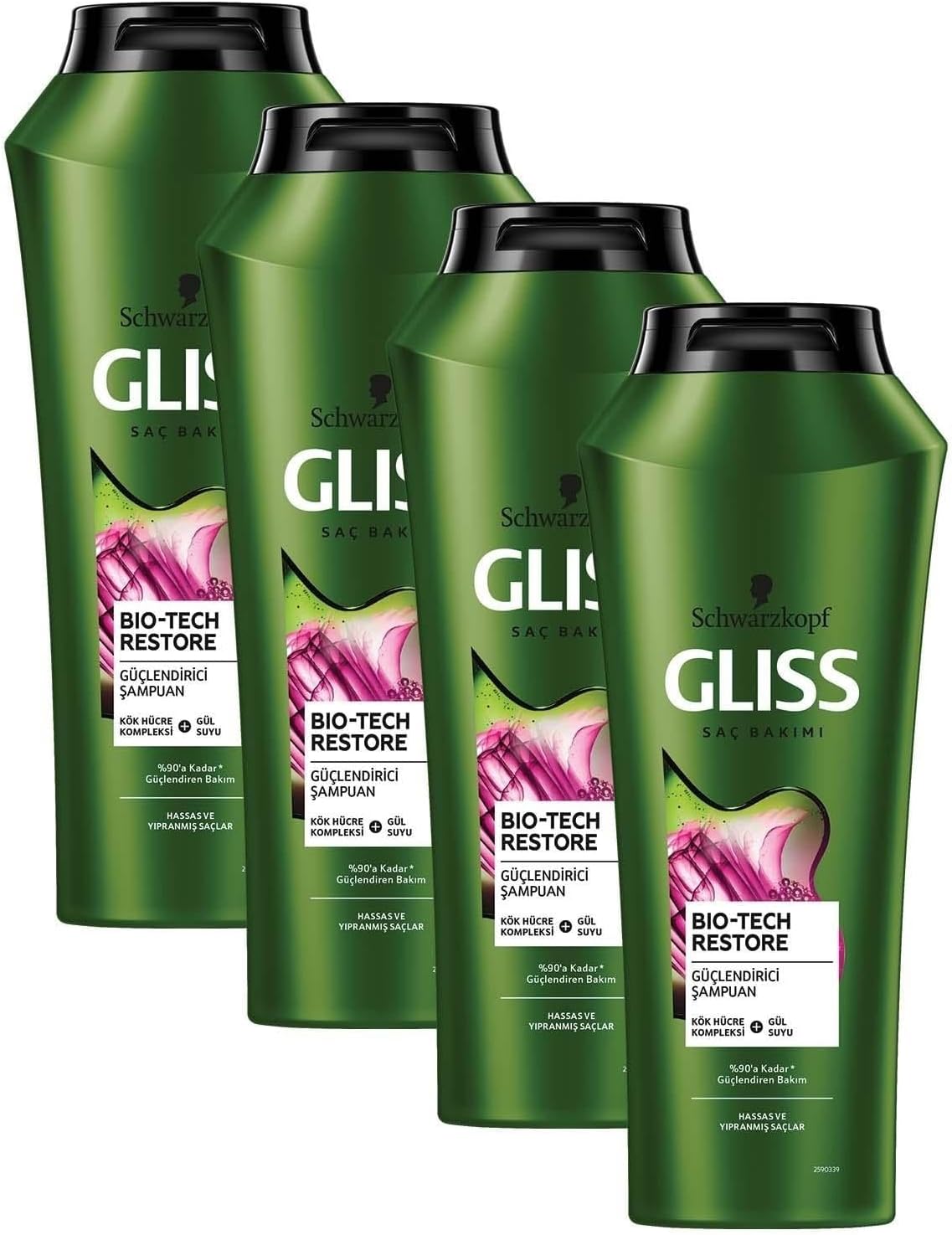 Gliss Bio-Tech Güçlendirici Şampuan, 525 ml x 4 Adet