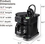 Keurig K-Duo cafetière à portions individuelles et carafe, technologie MultiStream, réservoir de 72 oz (Gen 2) | Technologie Multistream, prépare des dosettes K-Cup et du café moulu, préparation à glace, fort et extra chaud, tasses de 6 à 12 oz, carafe de 6 à 12 tasses