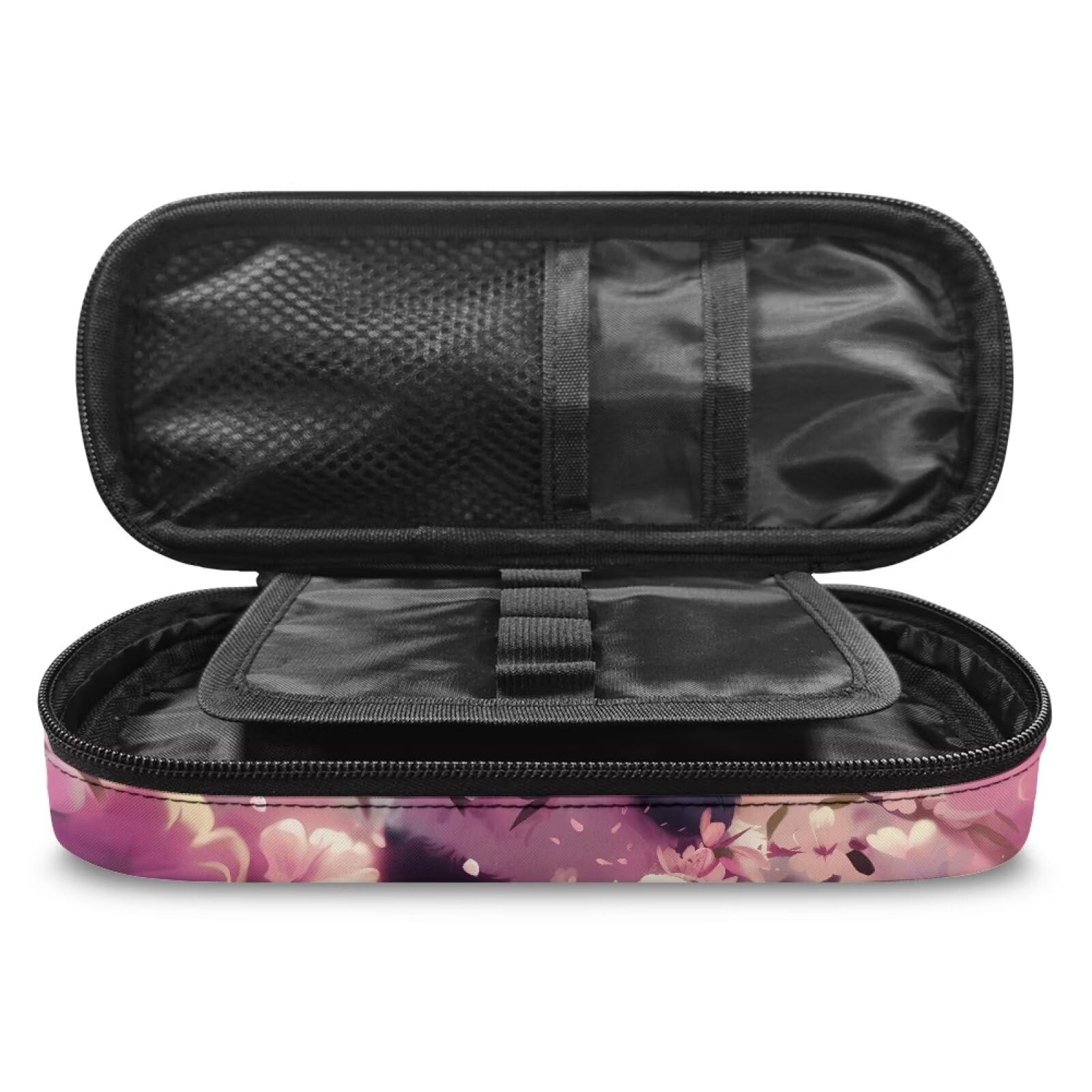 POLERO Cute Panda Pencil Case for Panda Lovers Teen Girls School Stationery Organizer Makeup Cosmetic Bag Pen Box - Image 3
