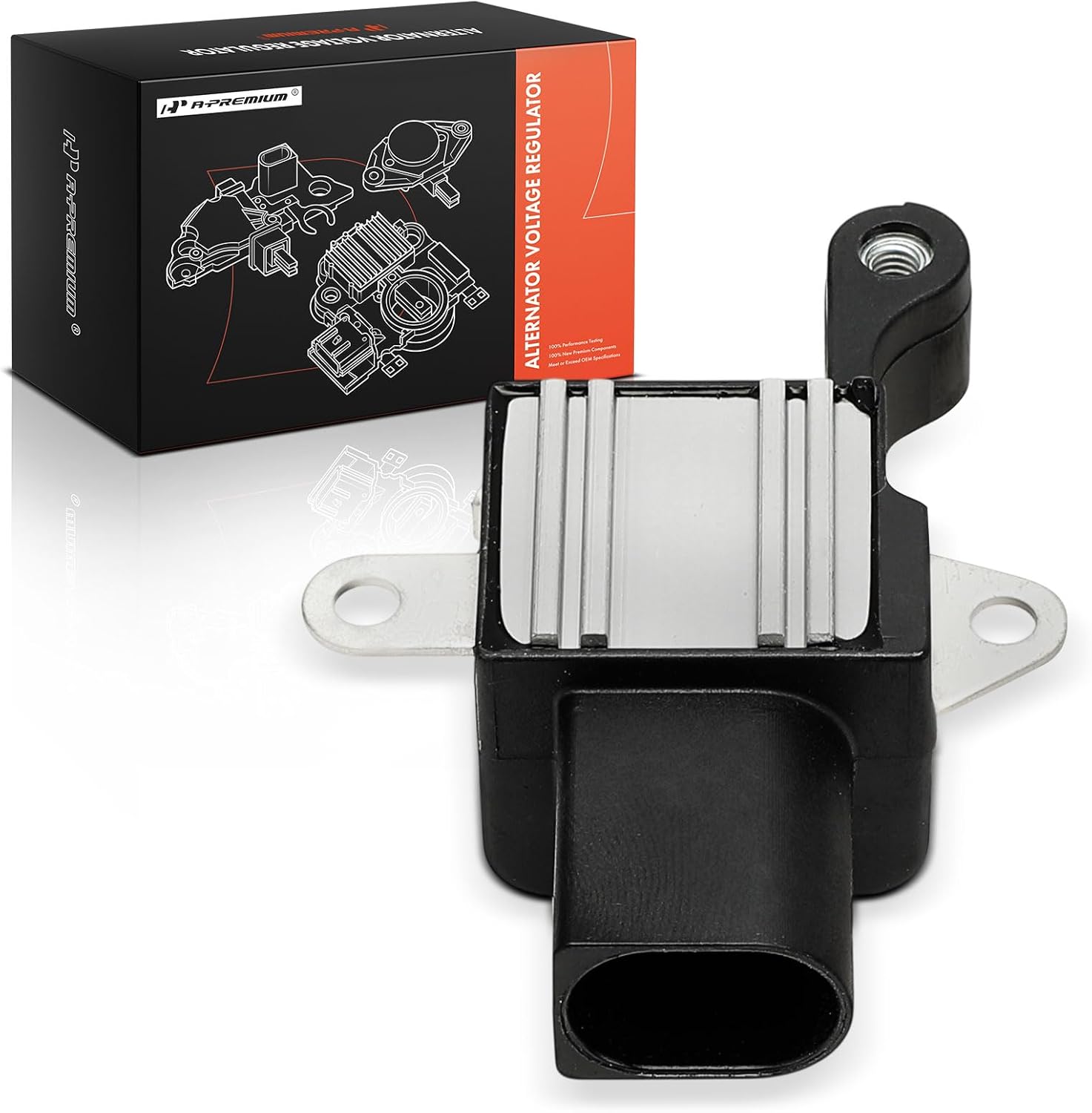 A-Premium Alternator Voltage Regulator Compatible with BMW X3 xDrive, Z4, 120i, 523i, 528i, 530i, 730i, 730iL, 520Li, 523Li, 528Li, 530Li, 2.0L 2.5L 3.0L, 14.3V B-Circuit 14.3 Vset