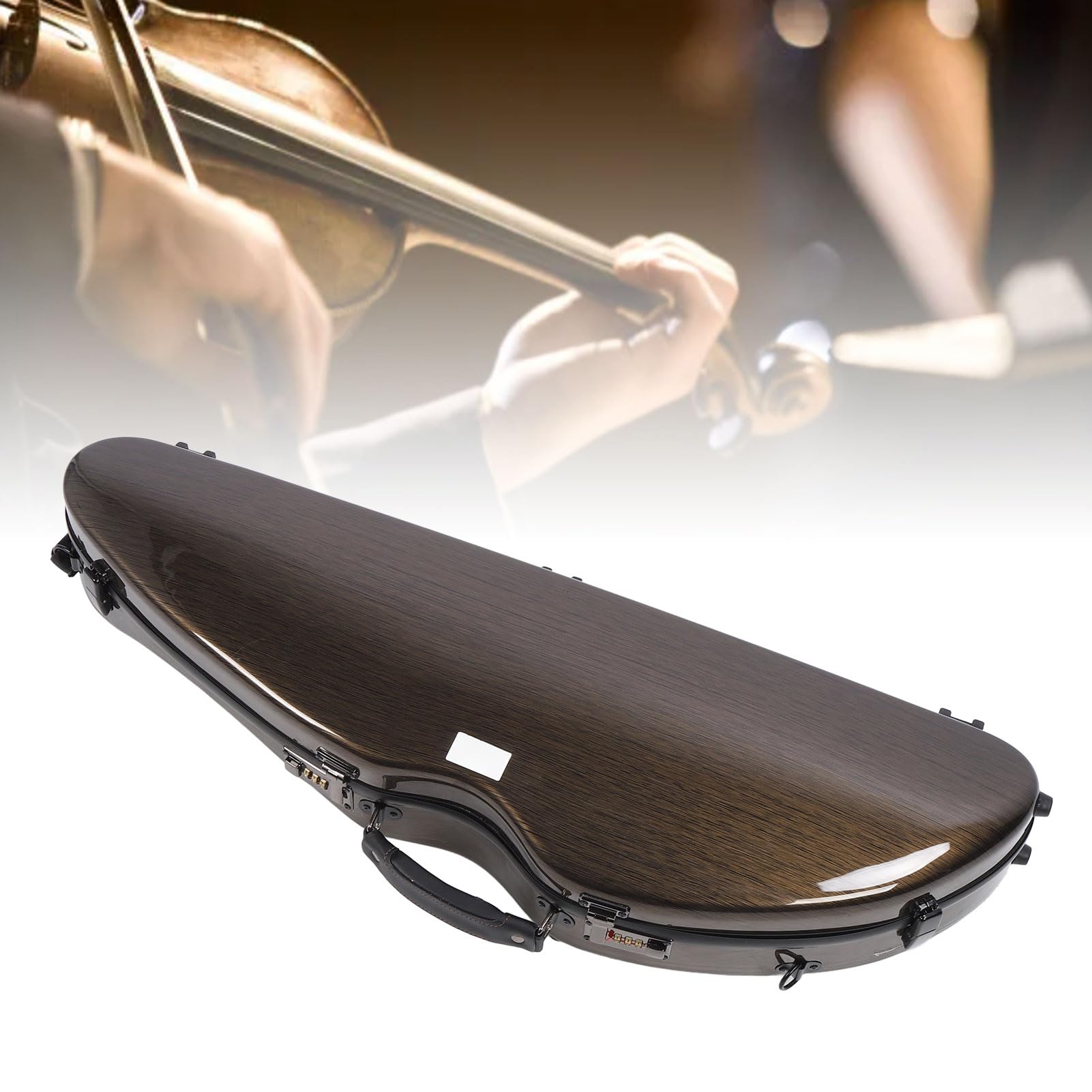 Estuche Seguro para Violín 4/4 con de Cierre Reforzado y Medidor de Humedad, Ideal para Actuaciones