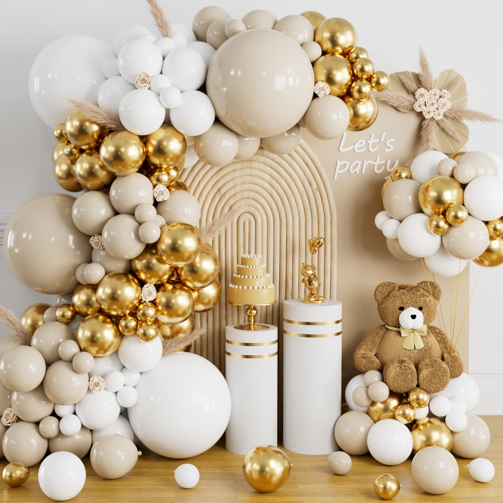 Unisun 130 Ballons Blancs Kit Arche Et Guirlande - Ballons Mat 5/9/10/12/18 Pouces Pour Mariage Et Fêtes