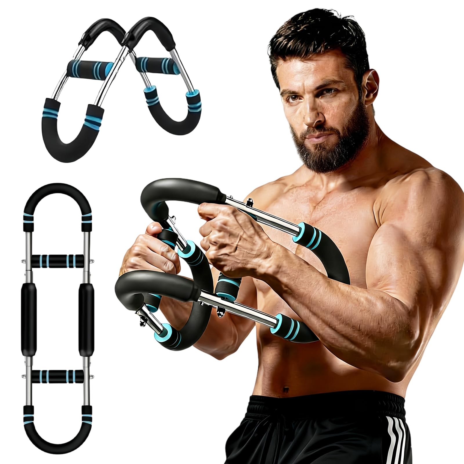 Arm Twister Trainer, Adjustable Chest Exerciser for Men & Women, Portable Gym Accessories Strength Training Tool for Chest Expander Press, Muscle Strength