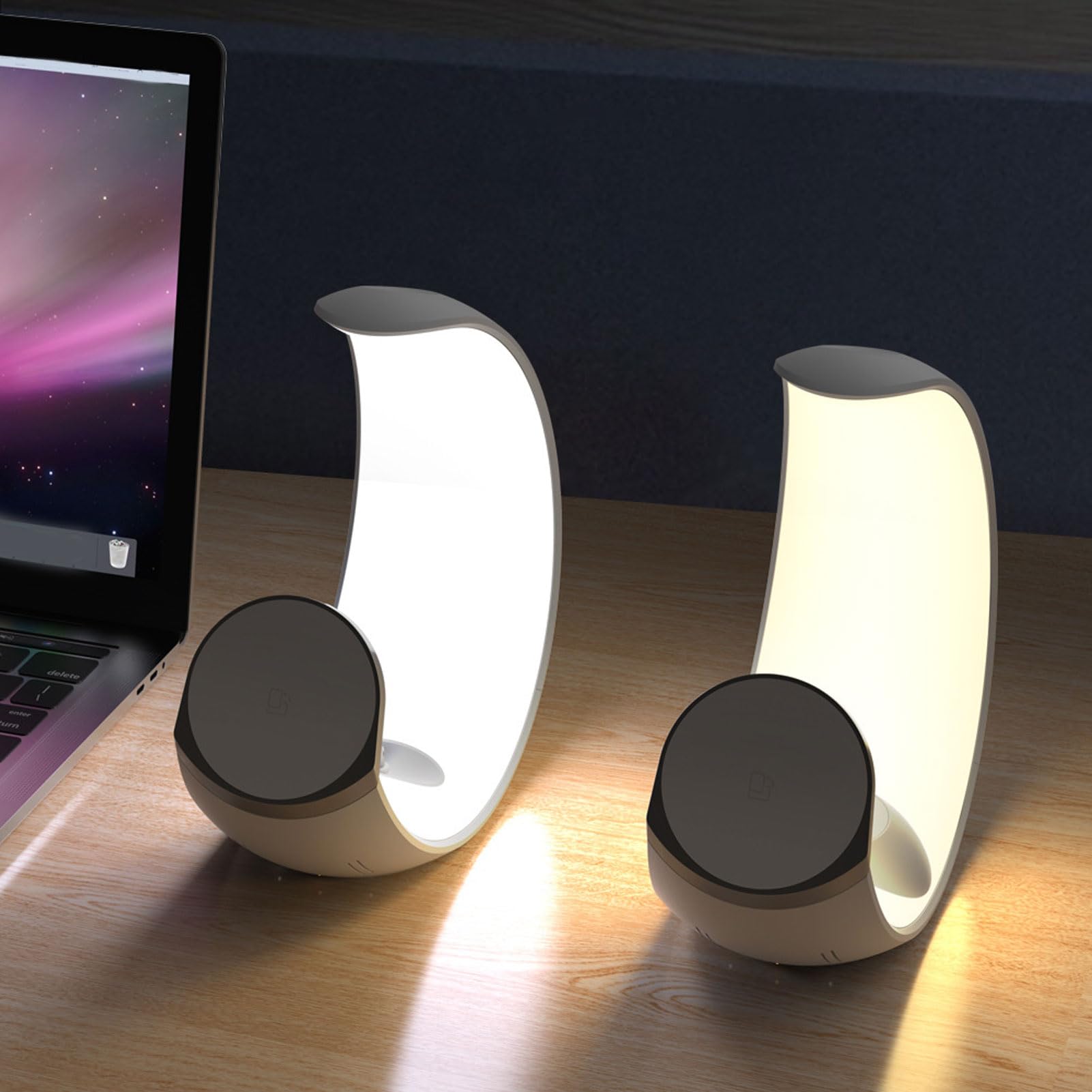 Stazione di Ricarica Wireless 3 in 1, Supporto di Ricarica Rapida da 15 W, Caricabatterie Wireless per Dispositivi Multipli con Lampada da Scrivania RGB per Camera da Letto,