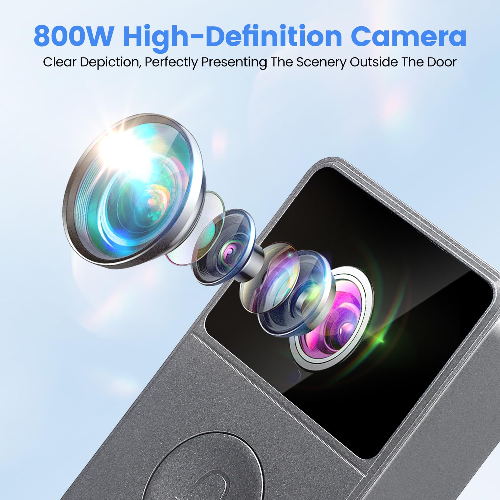 Sonnette Sans Fil avec Caméra 1080p IP65 Étanche Extérieur Écran 4.3" Visiophone HD Interphone Vision Nocturne Infrarouge Audio Bidirectionnel