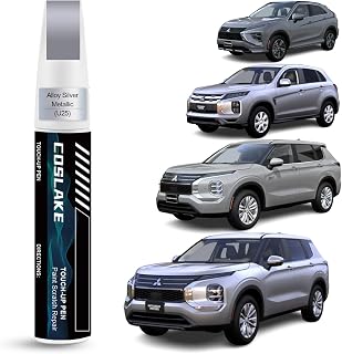 Car Touch Up Paint(Alloy Silver Metallic(U25)) for Mitsubishi, Car Paint Scratch Repair Kit, Quick & Easy Solution to Repair, 2 in 1 Scratch Remover Pen with 2PCS Disposable Micro Applicators