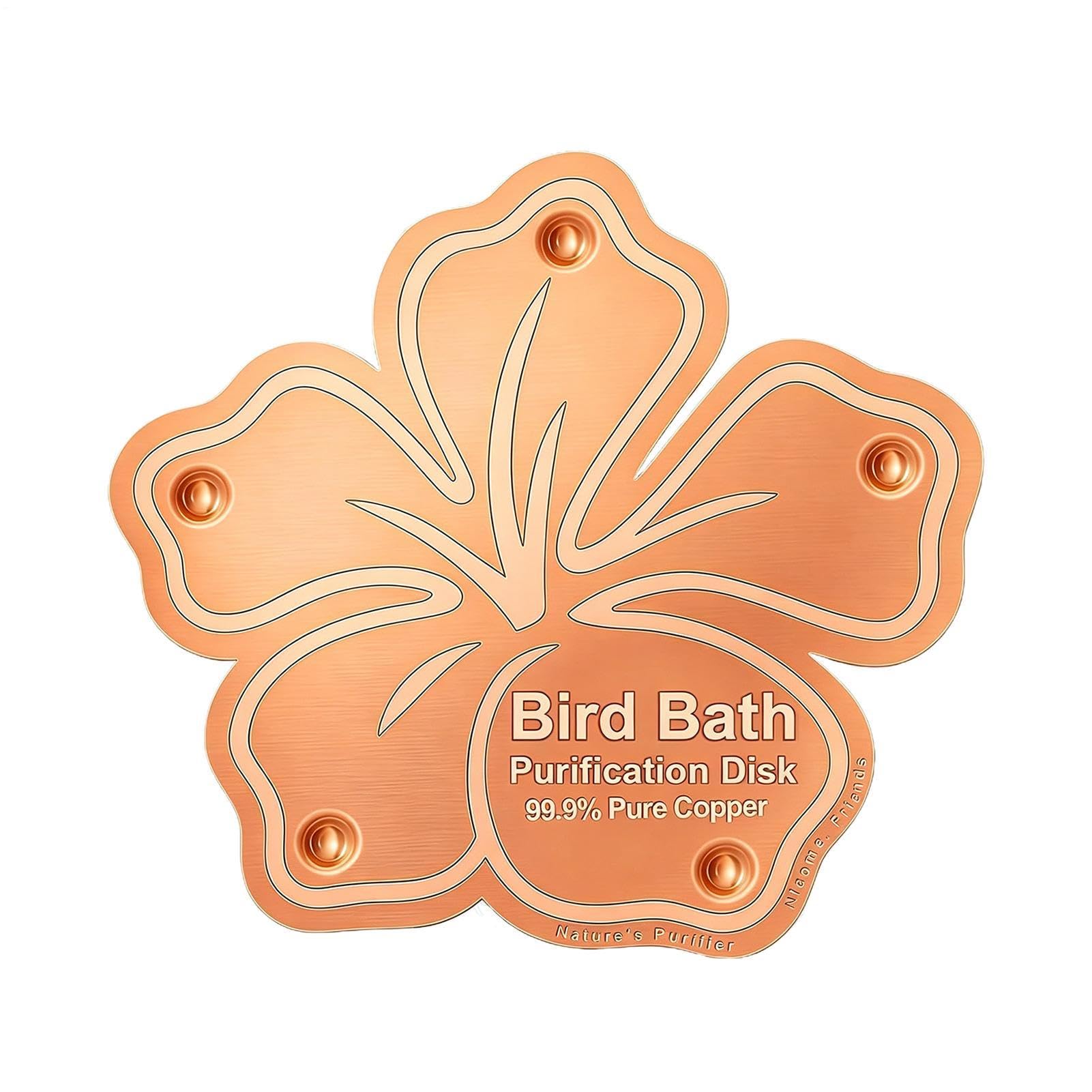 Copper Bird Bath Disk, Bird Bath Purification Copper, Weatherproof Physical Birds Baths Maintenance Coppers, For Homeowners Gardeners Outdoor Enthusiasts Backyard Courtyard
