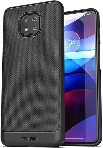 Miniatura 6 de ENCASED Thin Armor Series - Funda diseñada para Moto G Power 2021 (ajuste delgado), funda de agarre flexible, color negro (solo compatible con