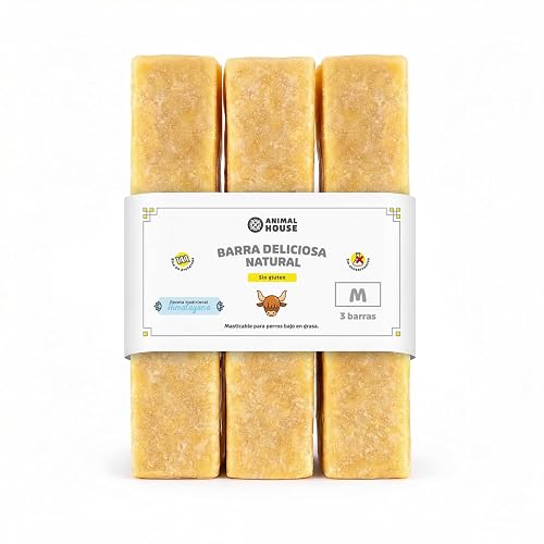 Animal House 3 Barras del Himalaya para Masticar - 100% Natural - Fortalece la Higiene Bucal