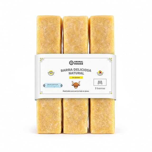 Animal House 3 Barras del Himalaya para Masticar - 100% Natural - Fortalece la Higiene Bucal