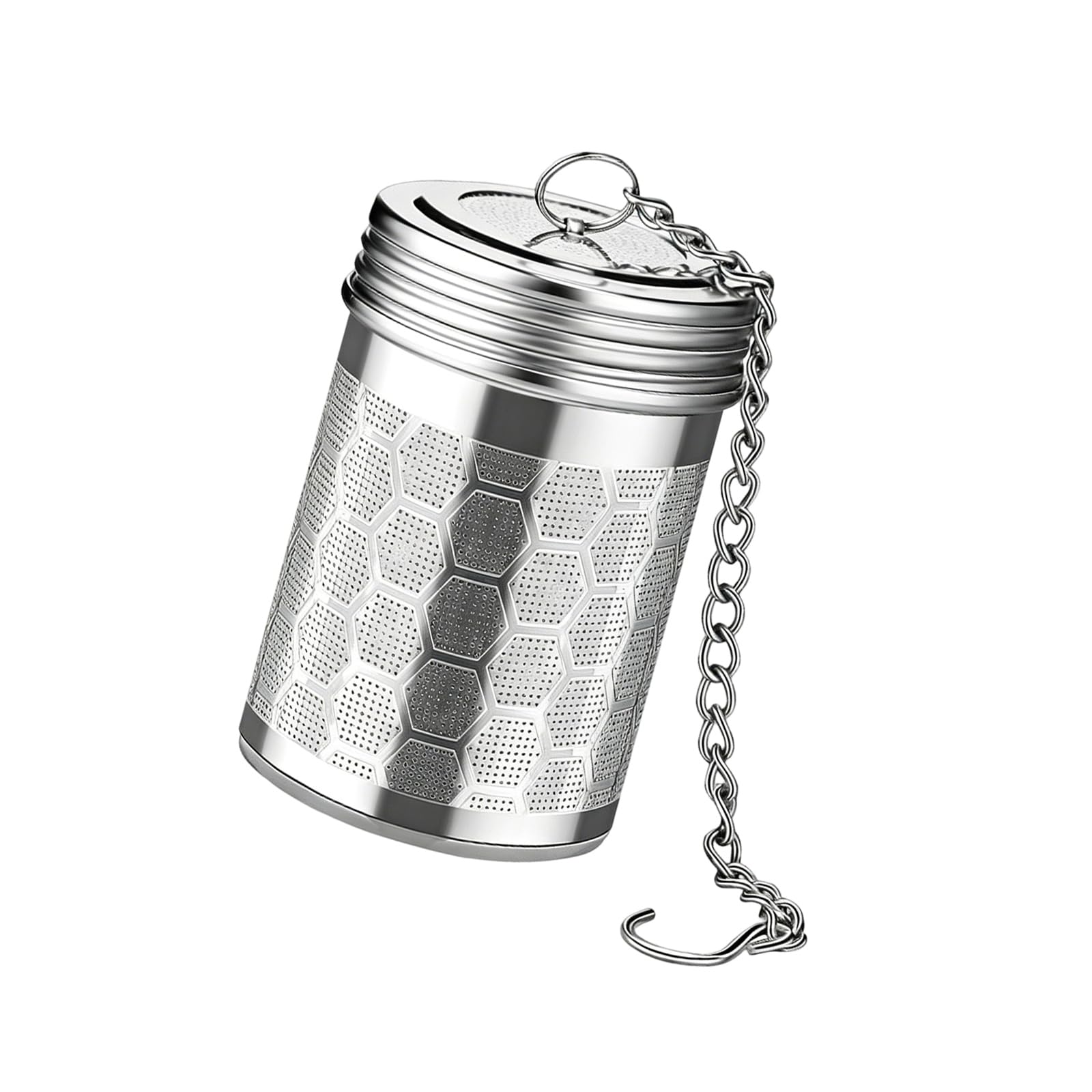 Fazvncv Tea Infuser Stainless Steel Mesh Basket, Tea Strainer with Chain Hook for Teapot and Mug Brewing Strainer Infuser Mesh Filter Loose Brewer Flower Mix Basket Chain Hook Kitchen Cup