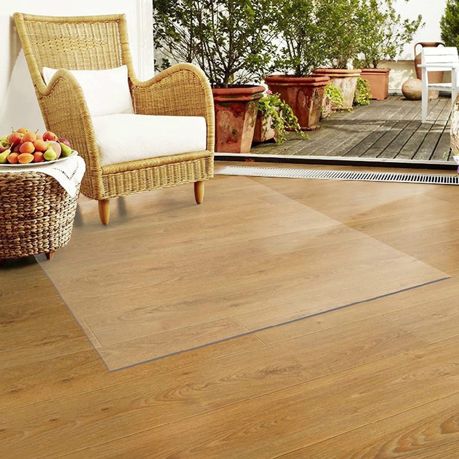 Générique Protector de Mesa Transparente, 100 x 220 cm, Grosor 1,7 mm, 100% Transparente PVC, Fácil de Limpiar e Impermeable, Mantel Transparente, Protector de Mesa