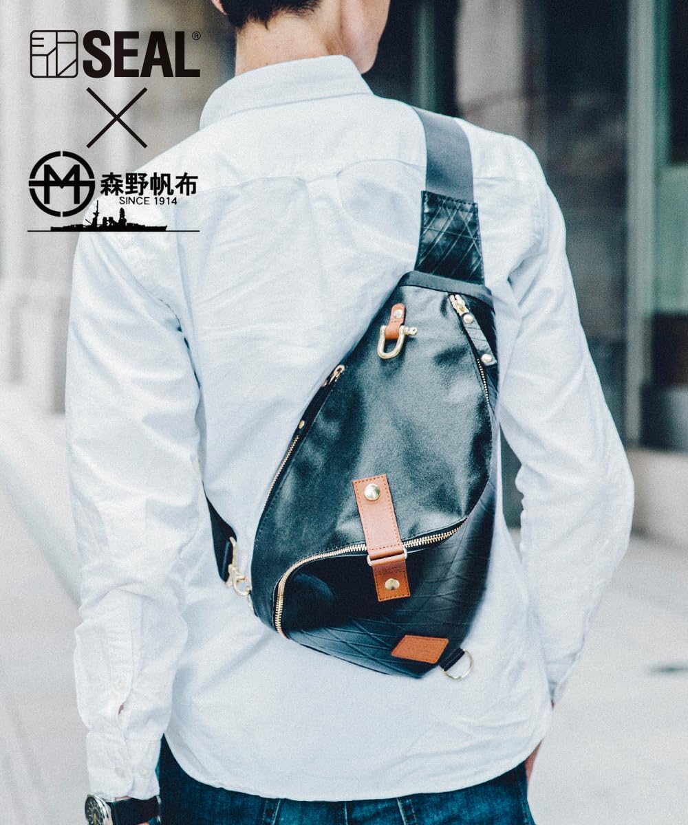 森野帆布 x SEAL 防水 ワンショルダー spiral 防汚 ボディバ