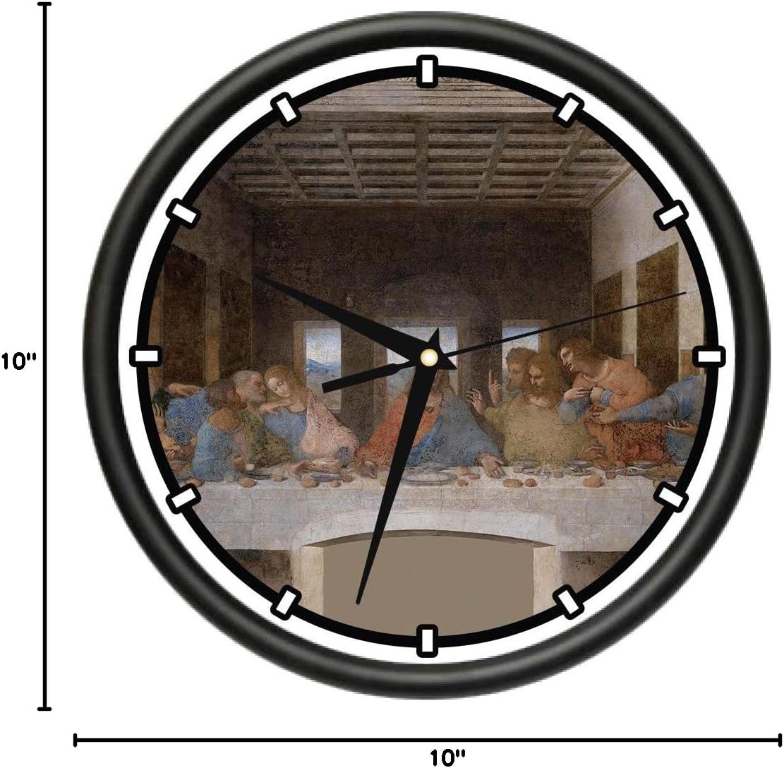 SignMission Last Supper Design Wall Clock | Precision Quartz Movement | Décor for School Class Office Bedroom Decoration