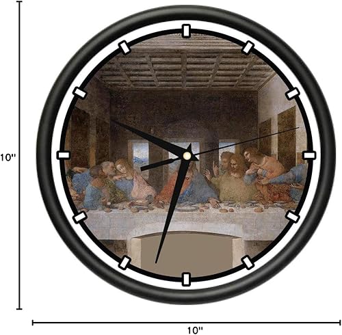 Miniatura 2 de SignMission Reloj de pared con diseño de la Última Cena, movimiento de cuarzo de precisión, decoración para escuela, clase, oficina, dormitorio