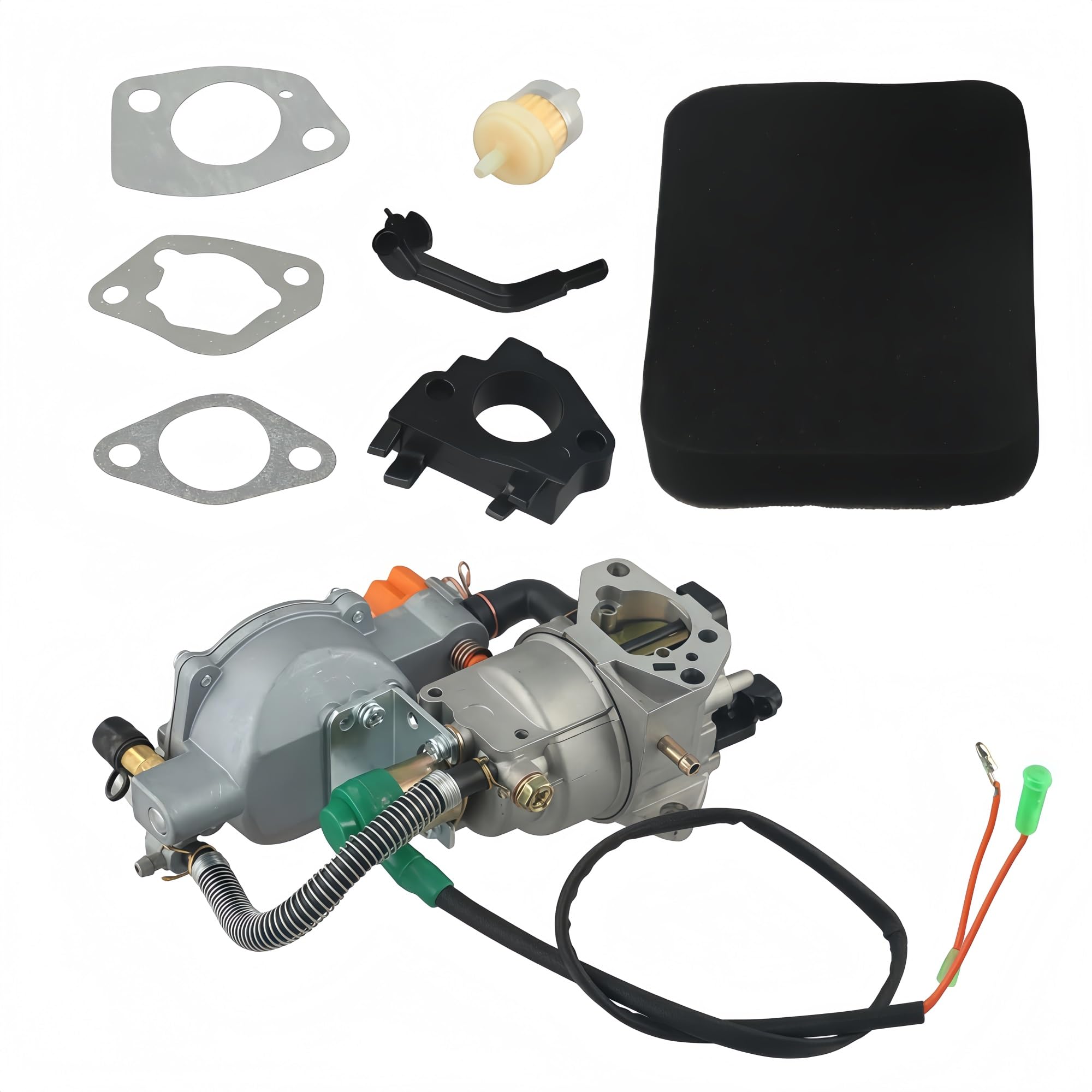 Carburador Kit de carburador conversión NG combustible dual para generadores 4,5 KW a 10, herramienta eléctrica jardín