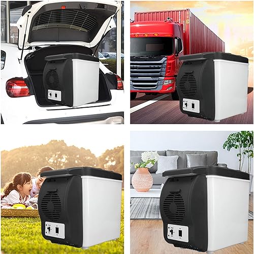 Miniatura 3 de Diydeg Mini refrigerador de 6 L, refrigerador portátil de 12 voltios, enfriador y calentador termoeléctrico con gran capacidad, bajo ruido,