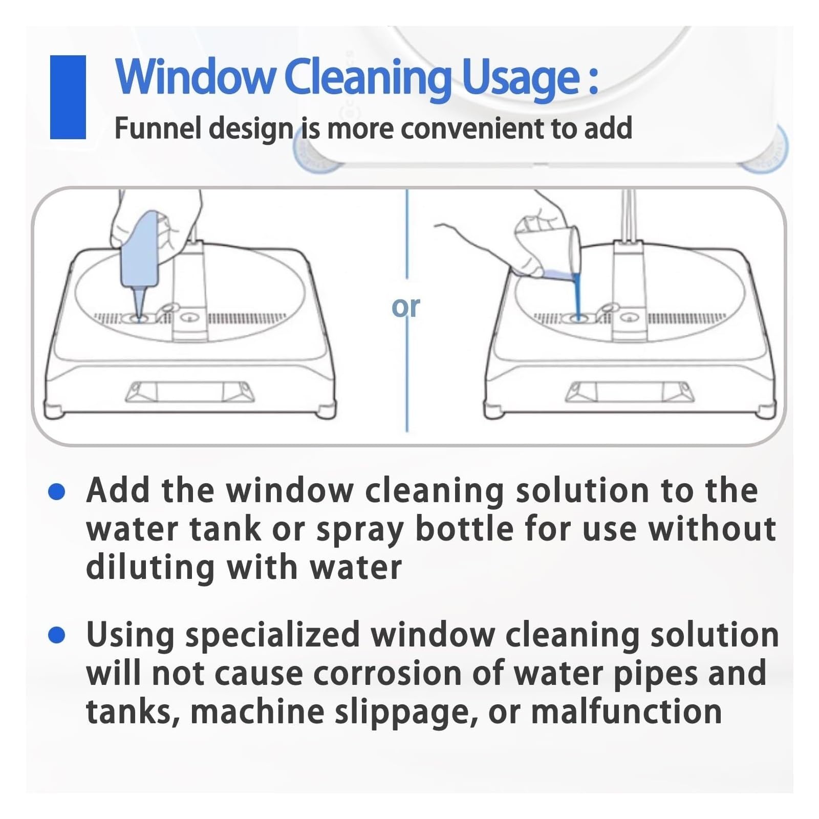 Líquido Limpiacristales - Compatible Con ECOVACS WINBOT W2 PRO Omni/W2 Omni/W1 Pro/W1S/Mini - Limpiacristales Multifuncional Con Fórmula Antirayas(6pcs)