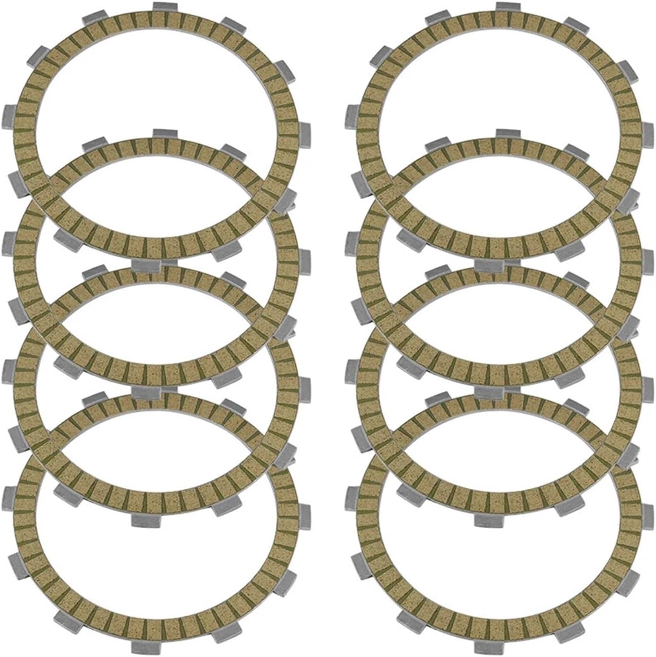 8 Pieces Clutch Plate Disc Set Friction Compatible With KAWASAKI VN1500 Vulcan 1500, VN-15 SE,88 SE,1500L ZN1300 ZG1300 OEM:13088-1018