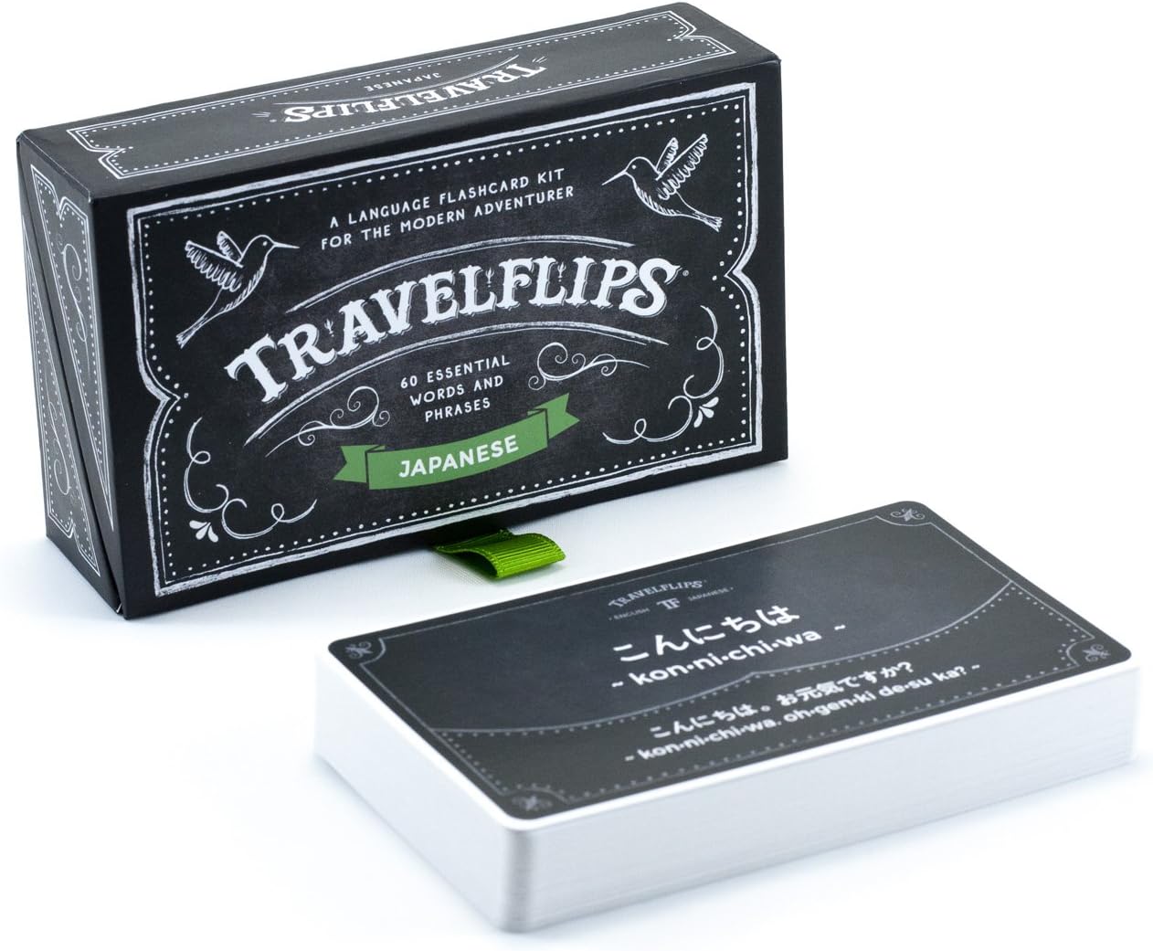 Travelflips Flash Cards - Learn Japanese Vocabulary Words and Phrases - Basic Japanese for Beginners - Gift for Travelers, Kids, and Adults